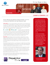 Casner & Edwards, LLP Cover, Konica-Minolta, Uni-Copy Technologies, Konica Minolta, Lexmark, Toshiba, Copystar, KIP, LA, MS