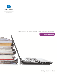 ECM Higher Education Cover, Konica-Minolta, Uni-Copy Technologies, Konica Minolta, Lexmark, Toshiba, Copystar, KIP, LA, MS