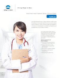 KM Healthcare Brochure Brochure, Konica-Minolta, Uni-Copy Technologies, Konica Minolta, Lexmark, Toshiba, Copystar, KIP, LA, MS