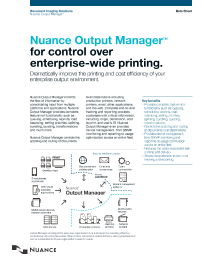 KM Nuance Output Manager Brochure Cover, Konica-Minolta, Uni-Copy Technologies, Konica Minolta, Lexmark, Toshiba, Copystar, KIP, LA, MS