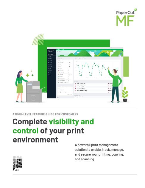 Full Brochure Cover, Papercut MF, Uni-Copy Technologies, Konica Minolta, Lexmark, Toshiba, Copystar, KIP, LA, MS